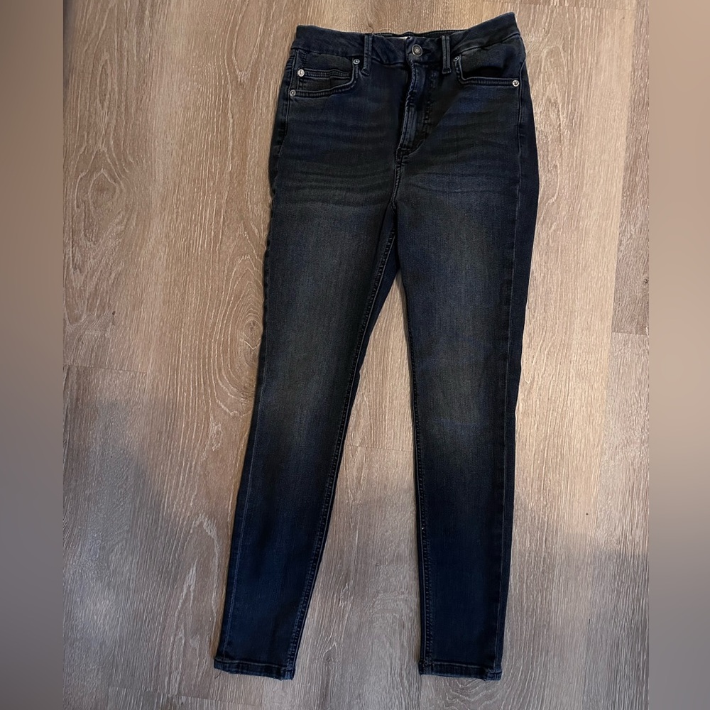 size 28 high waisted black skinny jeans Free People
